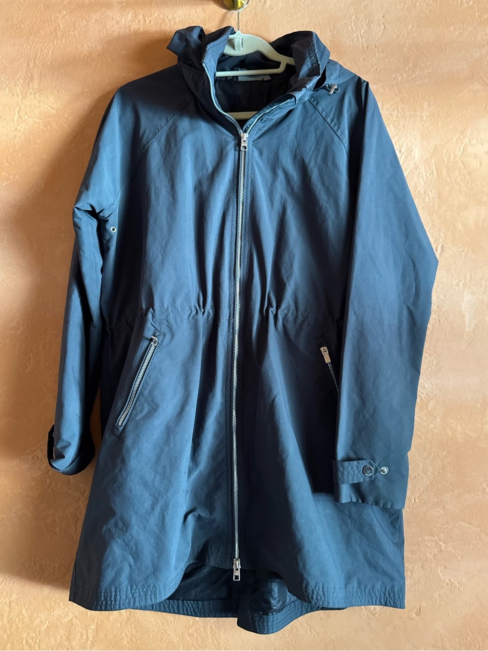 Athleta Dark Green Transitional Hooded Parka Jacket Size Medium